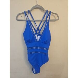 Aimage Women Medium‎ Blue 1 Piece Mesh New